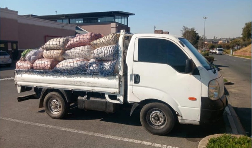 Collins Movers truck loaded for a job